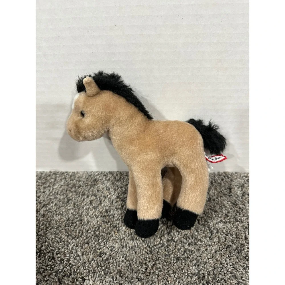 Plush Douglas Kids Tan Excellent Buckskin Horse Standing Stuffed Animal